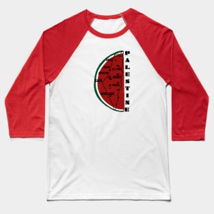 Palestine map Baseball T-Shirt